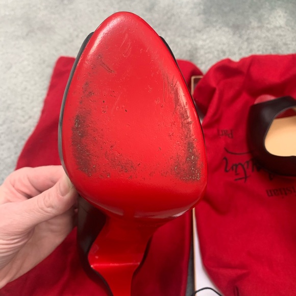 Christian Louboutin Very Prive 120  in black/red - Picture 11 of 15